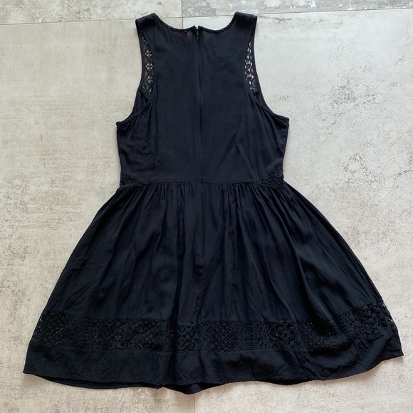 Nameless Black Dress Tunic Crochet Cut Out detail Size small - Picture 10 of 11
